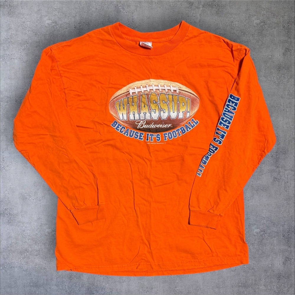 Budweiser Beer Whassup Commercial‎ Promo T Shirt Vtg 2000 Size L